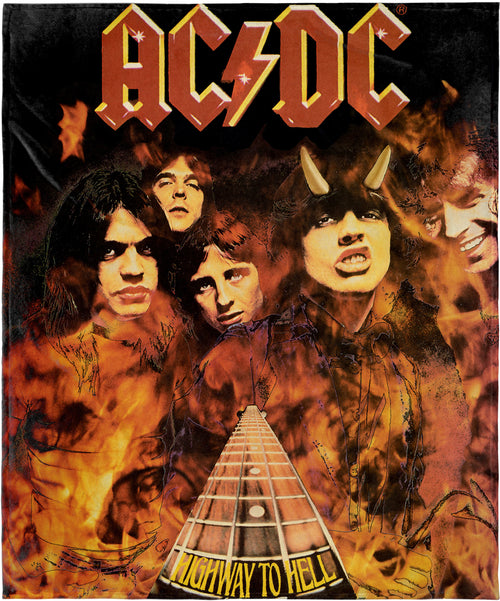 AC/DC Highway To Hell Blanket Music Album Cover Soft And Cuddly Plush Fleece Throw Blanket 48" x 60" (122cm x152cm)