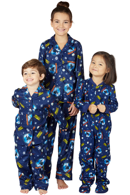 The Polar Express Kids Believe Button-Front Coat Shirt And Pants Pajama Set
