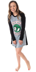 Riverdale Women's Southside Serpents Raglan Sleep Shirt Pajama Nightgown