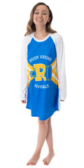 Riverdale Women's Juniors' River Vixens Cheerleaders Raglan Nightgown Sleep Shirt Pajama Top