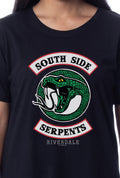 Riverdale Womens' Southside Serpents Sleep Pajama Shirt Nightgown
