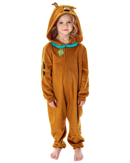 Scooby Doo Toddler Girls' One Piece Hooded Pajama Union Suit