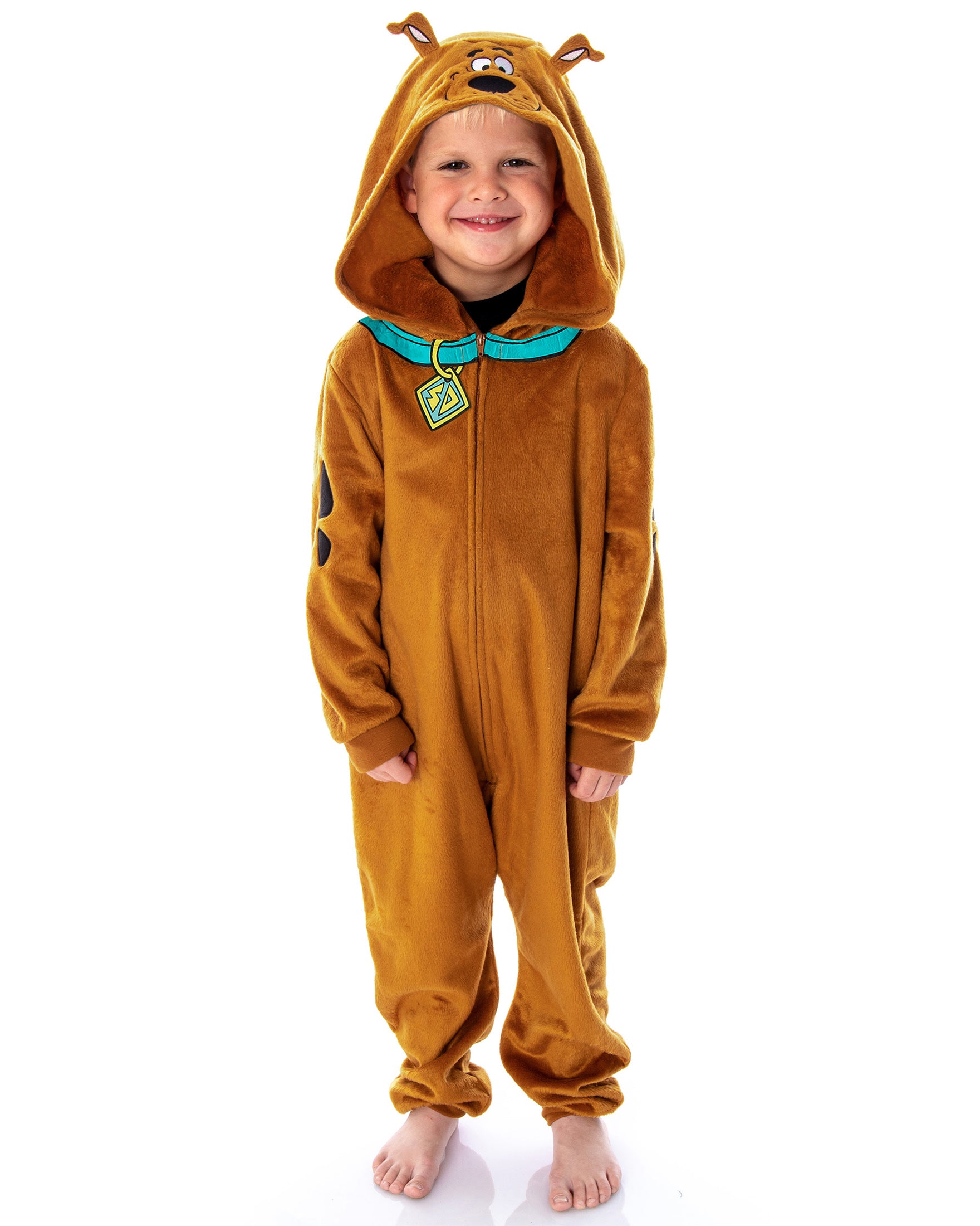 Scooby Doo Toddler Girls' One Piece Hooded Pajama Union Suit