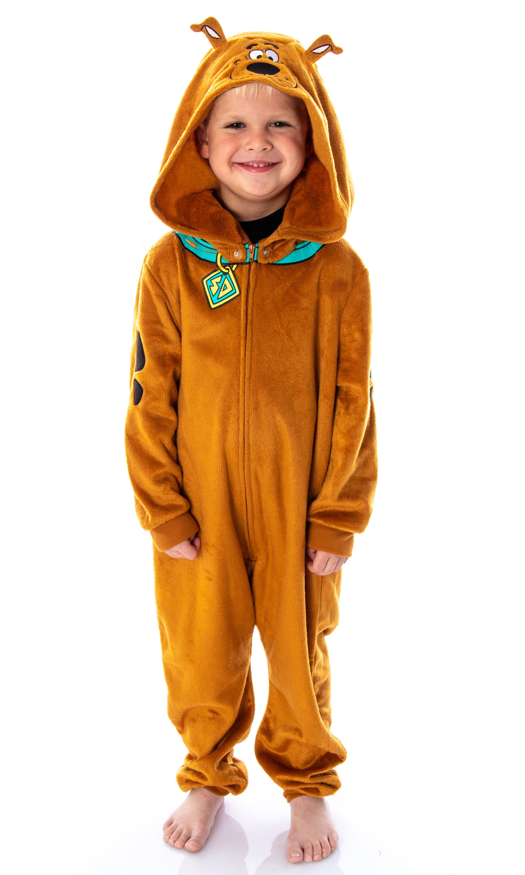 Scooby Doo Toddler Girls' One Piece Hooded Pajama Union Suit