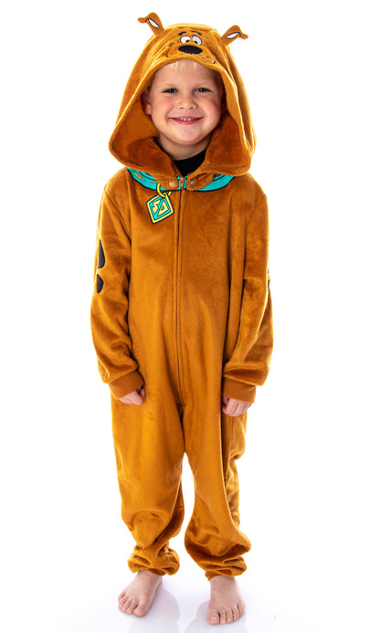 Scooby Doo Toddler Girls' One Piece Hooded Pajama Union Suit