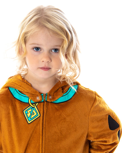 Scooby Doo Toddler Girls' One Piece Hooded Pajama Union Suit