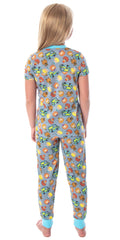 Scooby-Doo Girls' Pajamas Chibi Characters Mystery Machine Shirt And Pants Kids Pjs Pajama Set