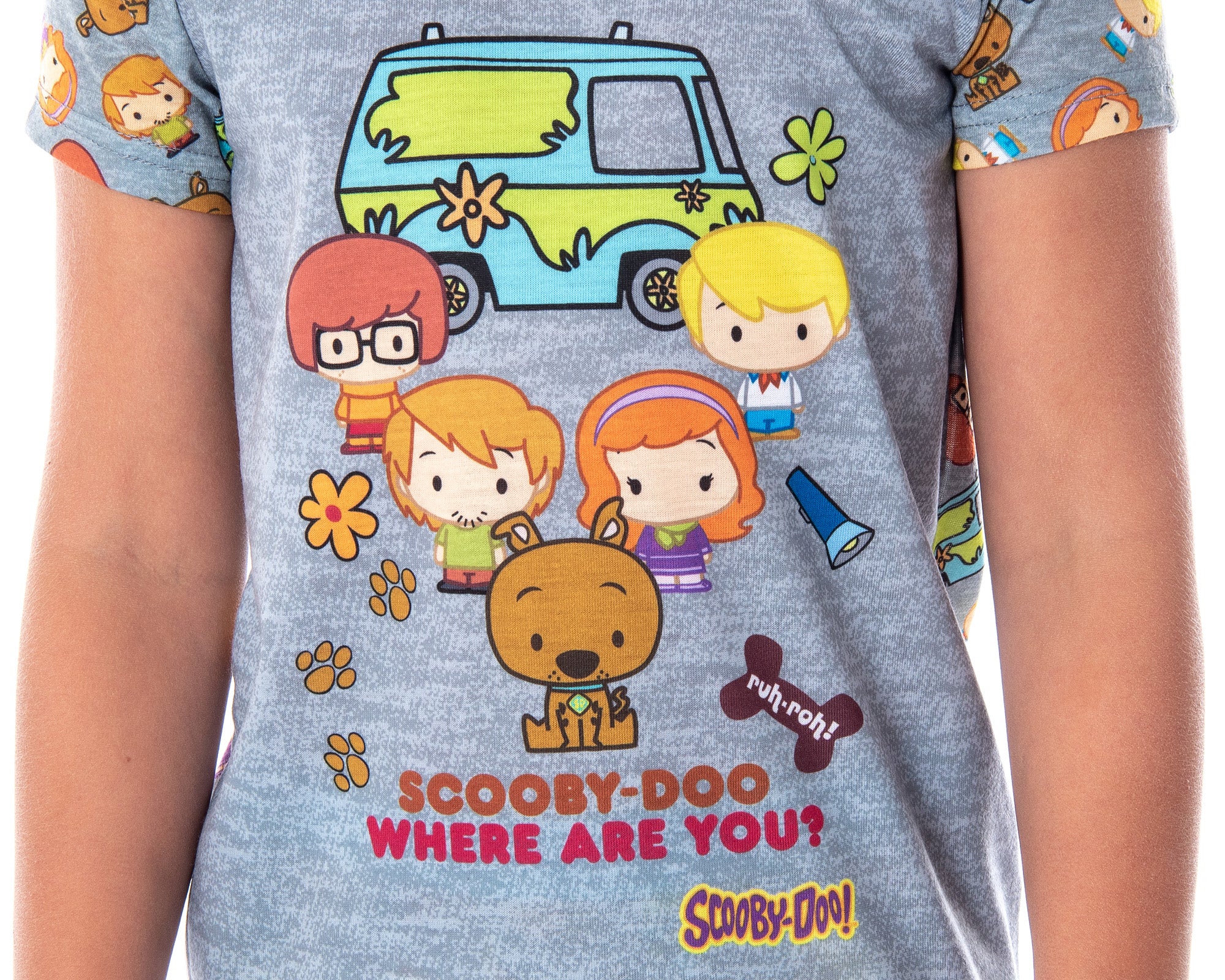 Scooby Doo Girls Pajamas Where Are You? Chibi Figures PJs