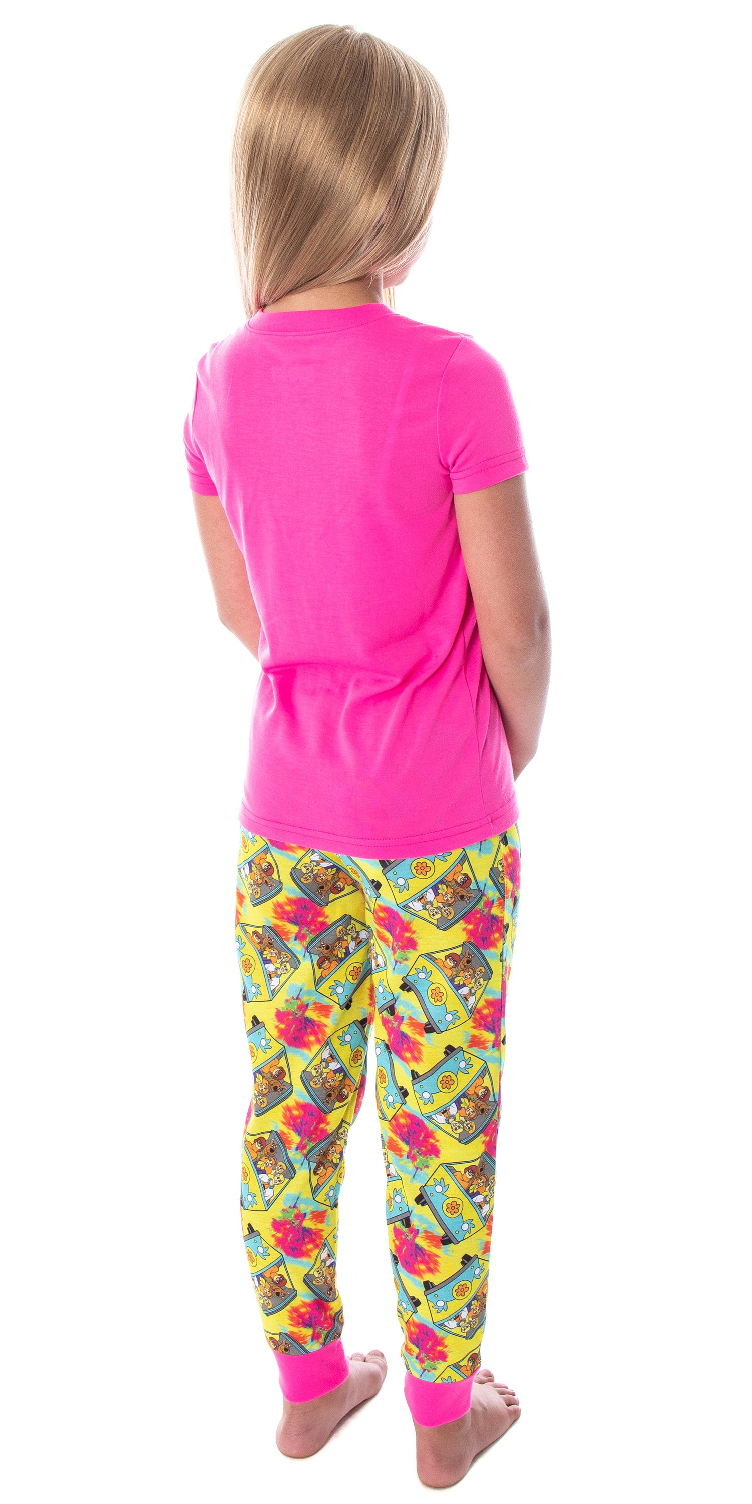 Scooby Doo Girls' Mystery Machine Shirt And Pants 2 PC Pajama Set (LG, 10/12)