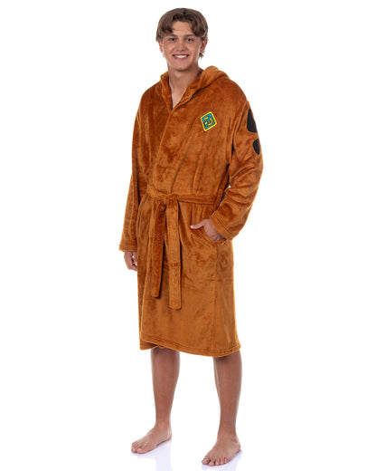 Scooby-Doo Robe Men's Character 3D Design Hooded Bathrobe For Adults