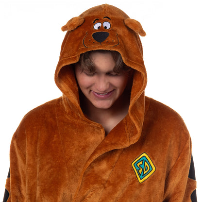 Scooby-Doo Robe Men's Character 3D Design Hooded Bathrobe For Adults
