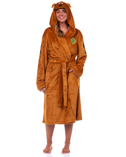 Scooby-Doo Robe Men's Character 3D Design Hooded Bathrobe For Adults