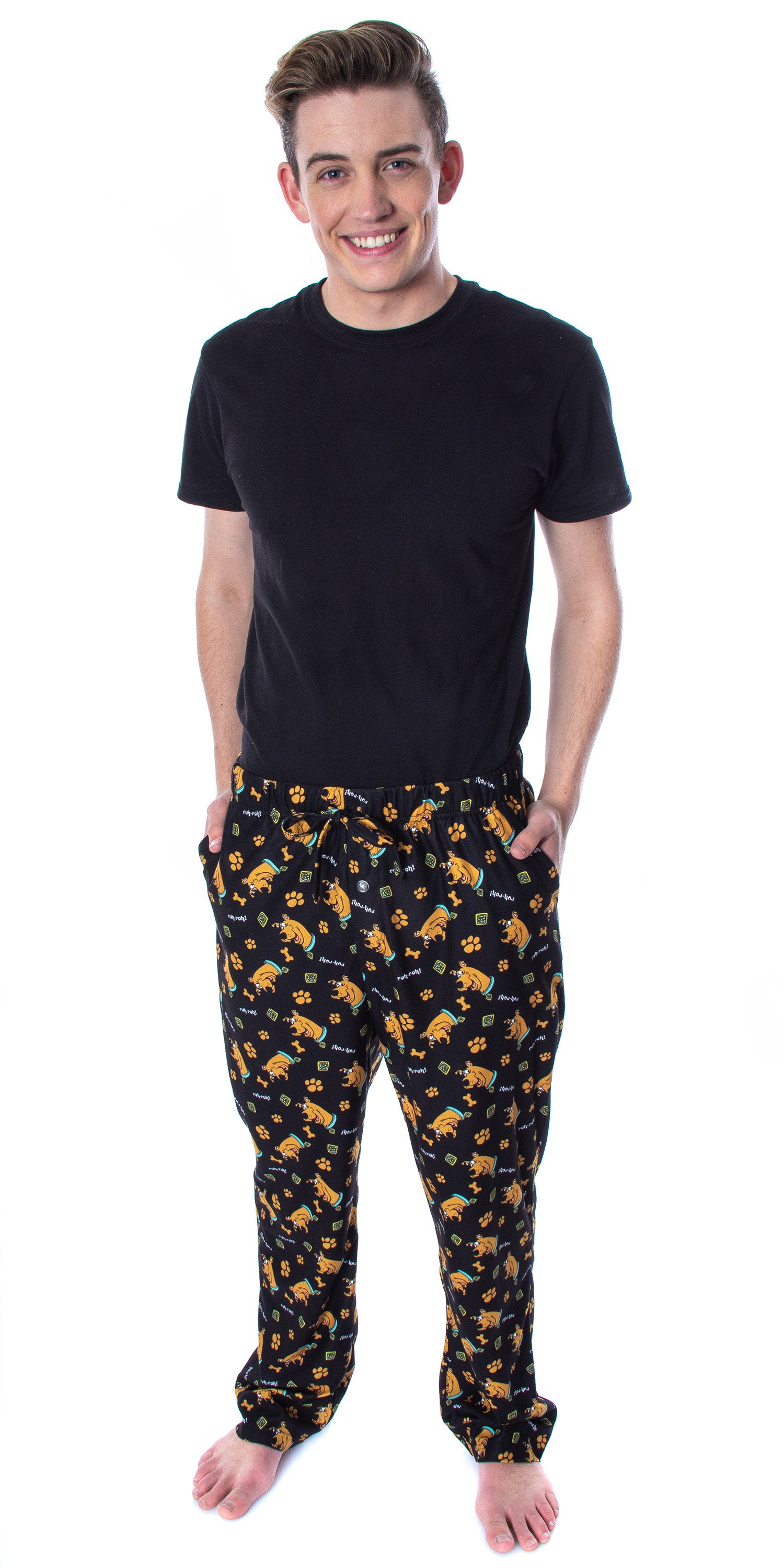Scooby-Doo Men's Ruh-Roh! Scooby Character Sleep Lounge Pajama Pants (4X)