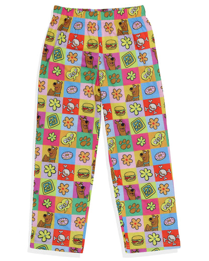 Scooby-Doo Girls Pjs All Over Print Square Icons Lounge Pajama Pants