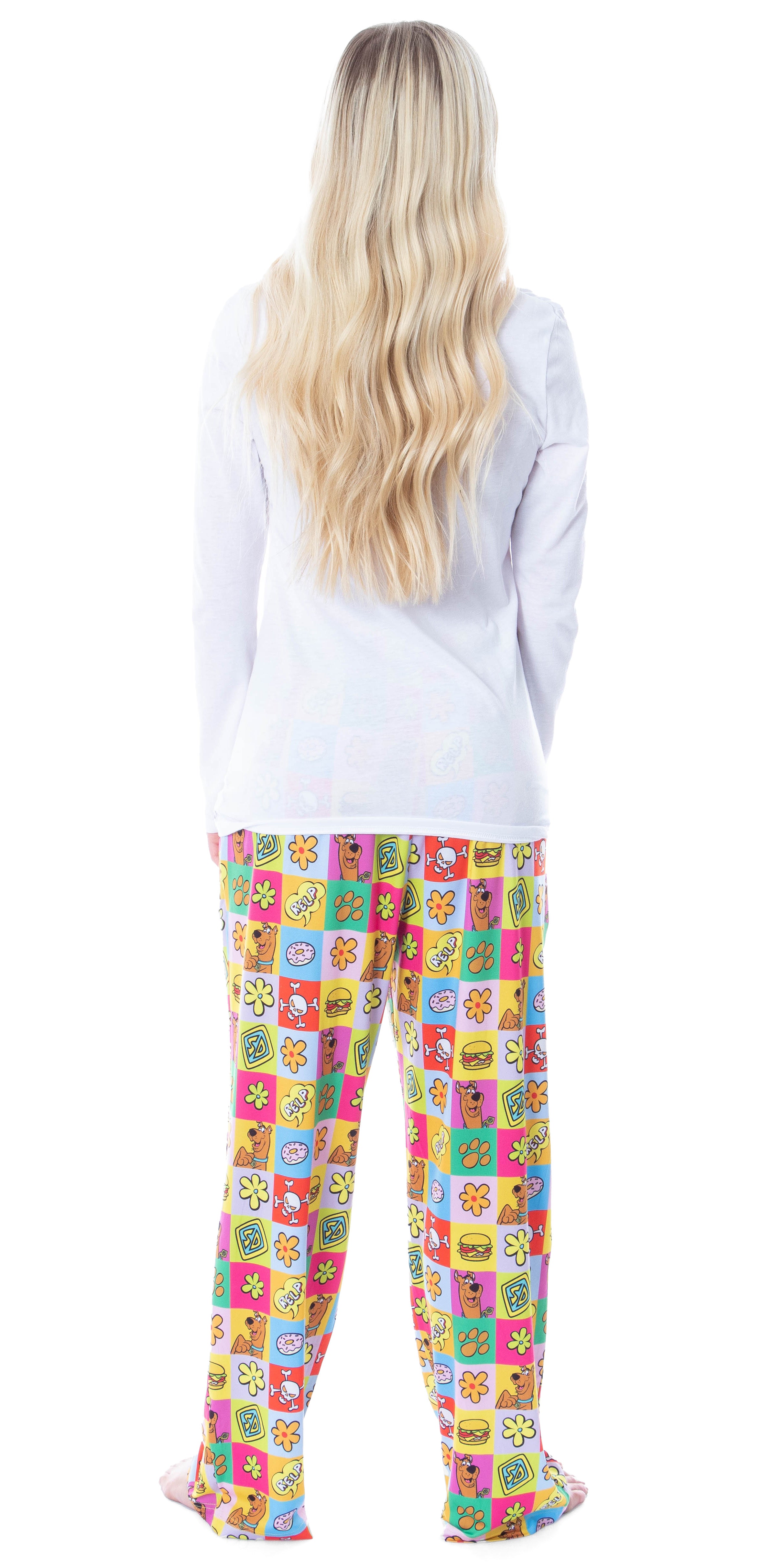 Scooby-Doo Womens' Relp Paw Print Square s Sleep Pajama Pants (Large)