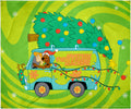 Scooby Doo The Mystery Machine Haulin' A Christmas Tree Silk Touch Throw Blanket