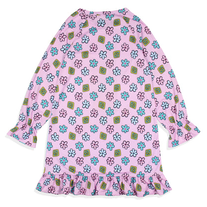Scooby-Doo Girls' I Woke Up Like This Flower Sleep Pajama Dress Nightgown