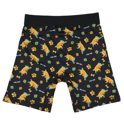 Scooby-Doo Boxer Briefs Men's Ruh-Roh Paw Print Bone Underwear