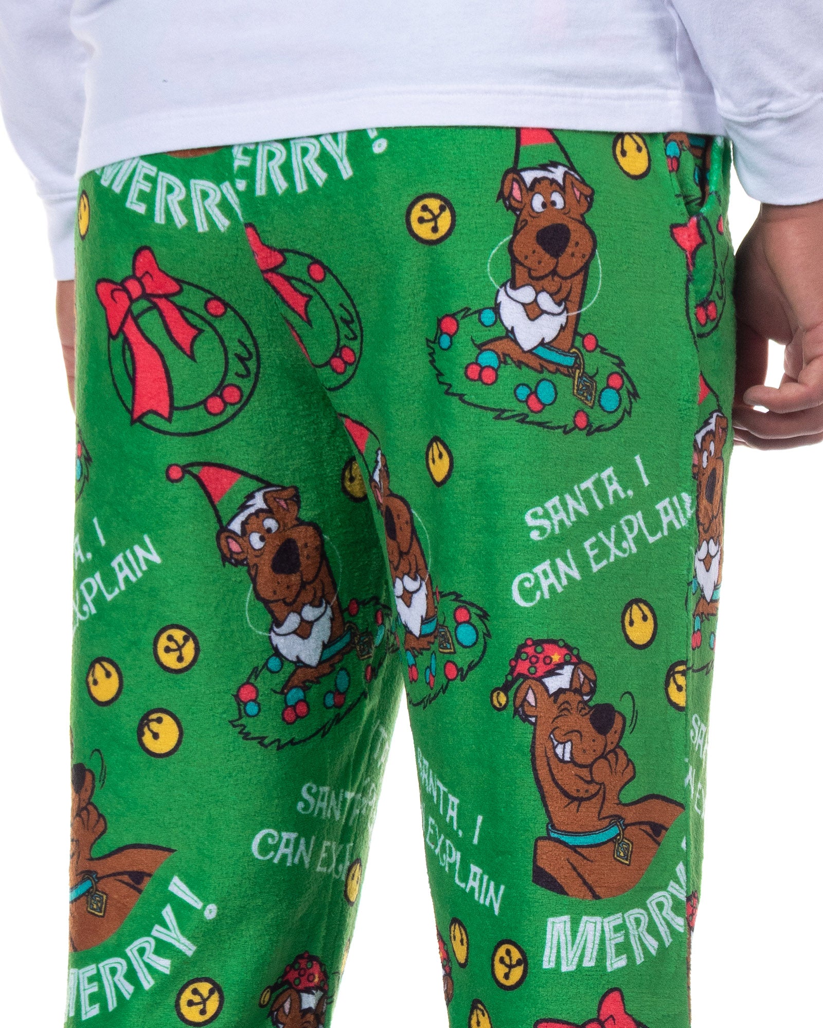 Scooby-Doo Pajamas Men's Santa I Can Explain Fleece Lounge PJ Pants