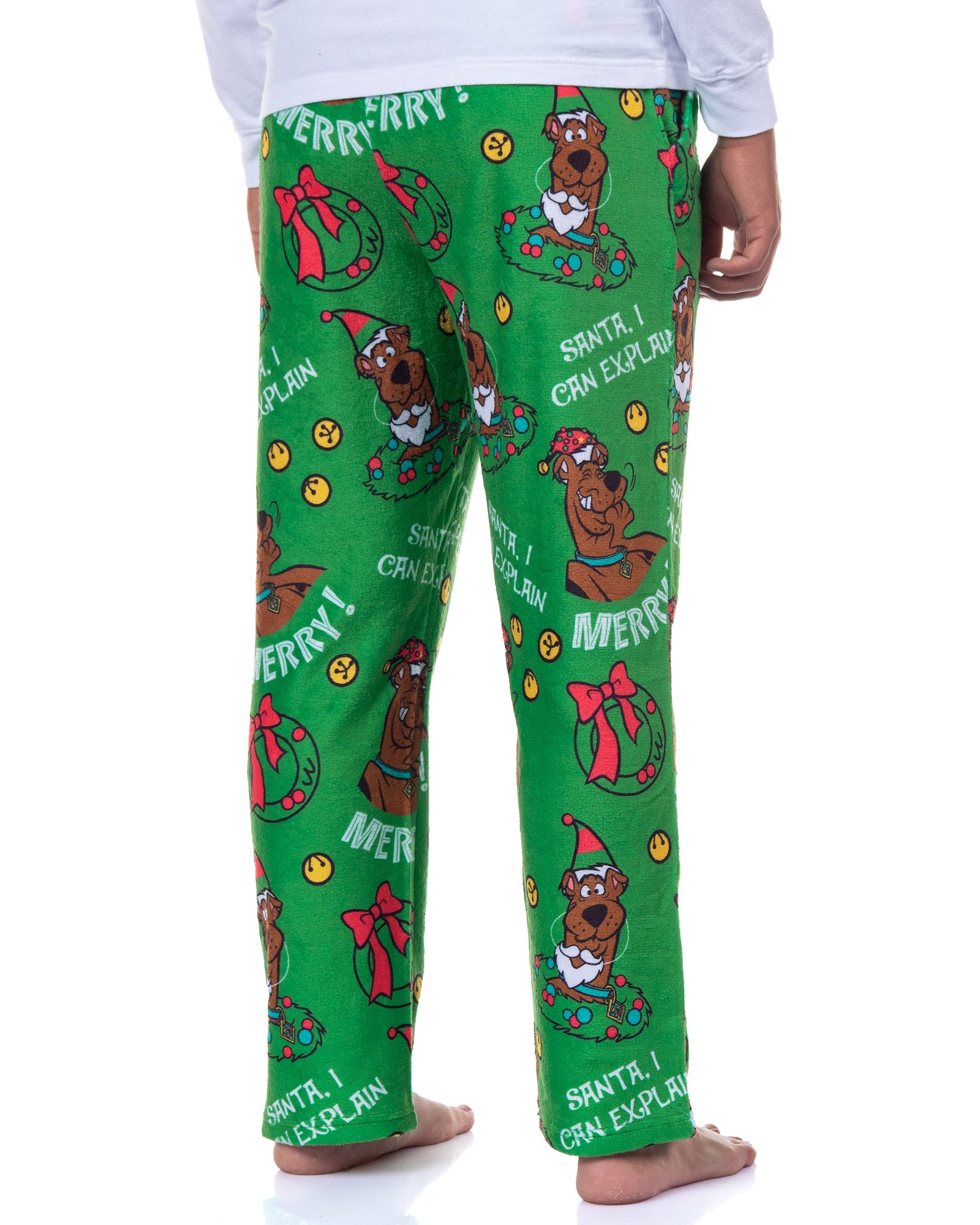 Scooby-Doo Pajamas Men's Santa I Can Explain Fleece Lounge PJ Pants