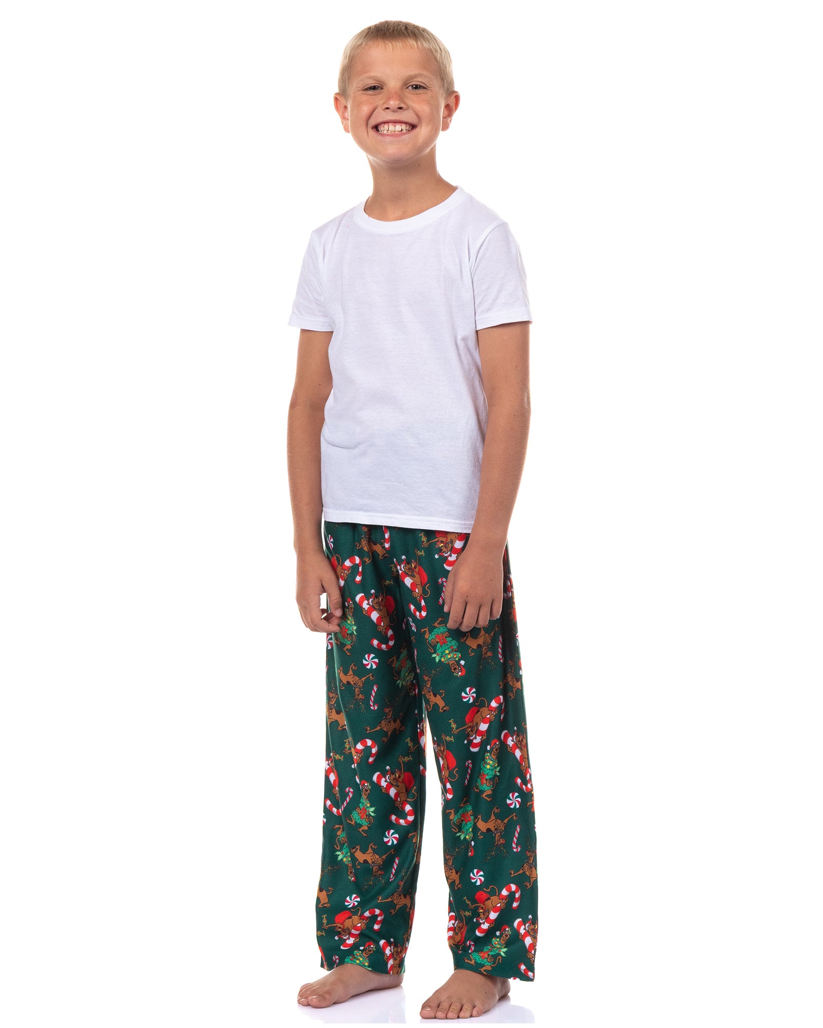 Scooby-Doo Pajamas Boys' Candy Cane Design Lounge Sleep Pants