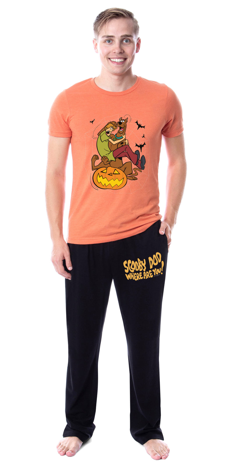 Scooby-Doo Mens' Shaggy Spooky Where Are You Sleep Pajama Set Shirt Pants