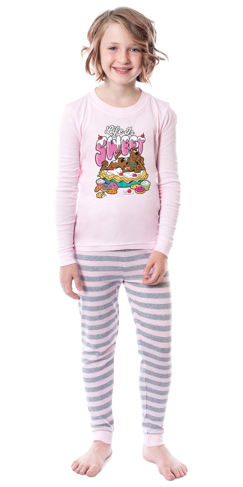 Scooby-Doo Girls' Life Is Sweet Character Donuts Pie Cookies Pajama Set
