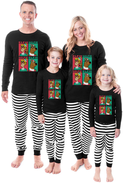 Scooby-Doo Shaggy Elfie Selfie Christmas Tight Fit Family Pajama Set