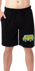 Scooby-Doo Mens' Cartoon The Gang Mystery Machine Daphne Velma Scooby Shaggy Fred Sleep Pajama Shorts (X-Small)