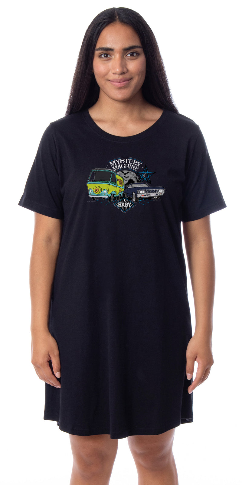 Supernatural Womens' Scoobynatural The Mystery Machine 1967 Impala Baby Nightgown Sleep Pajama Shirt