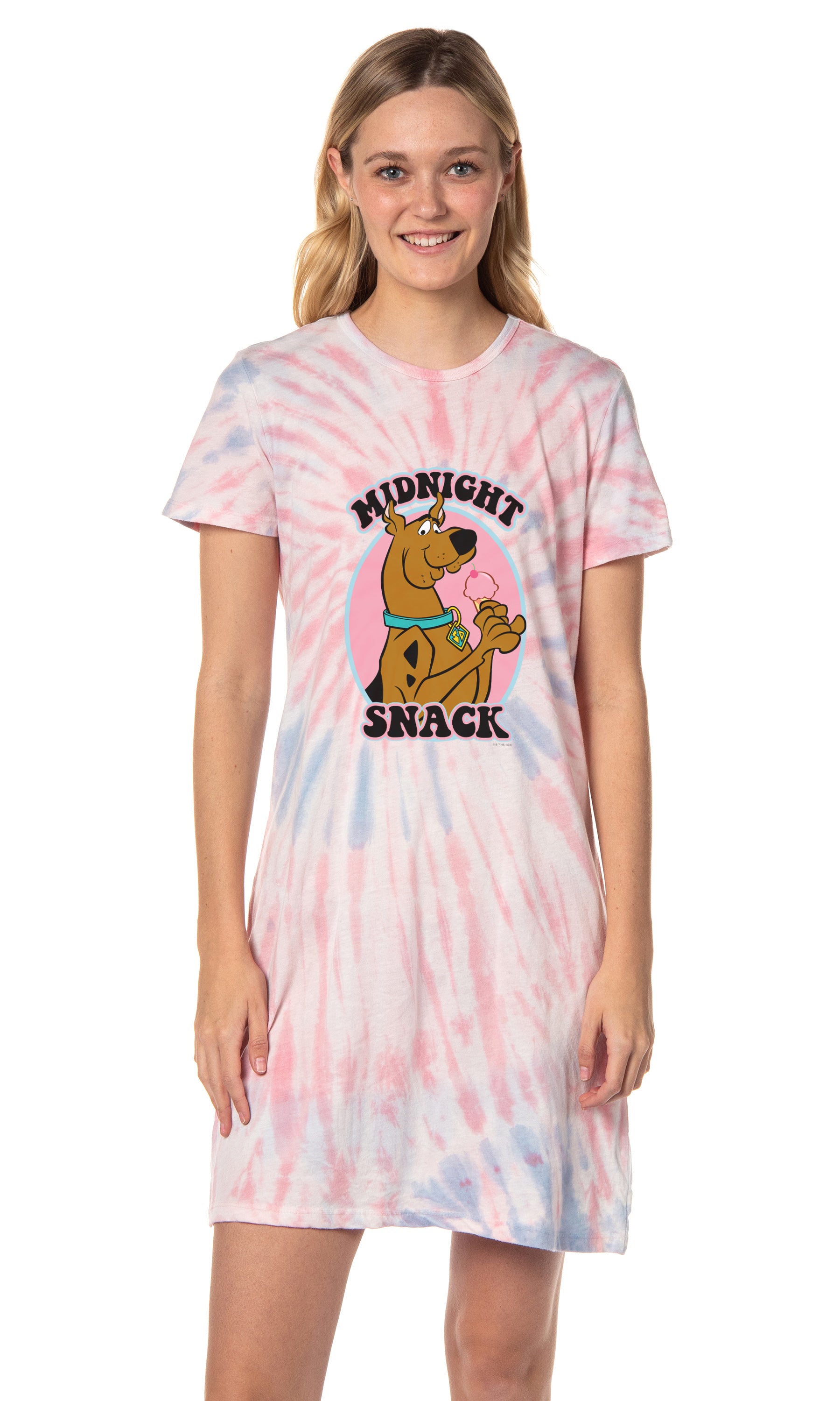 Scooby-Doo Women's Midnight Snack Nightgown Sleep Pajama Shirt For Adults