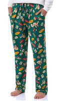 Seinfeld Men's Christmas Tossed Print Sleep Pajama Pants For Adults