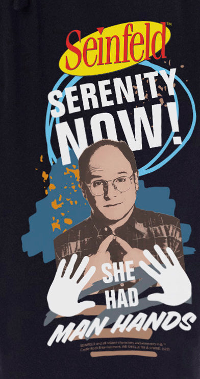 Seinfeld Mens' TV Show Serenity Now! George Costanza Sleep Pajama Pants