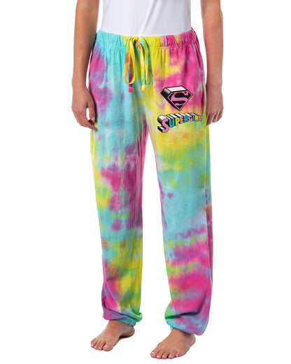 DC Comics Supergirl Jogger Pajama Pants Women's Rainbow Logo Pajamas