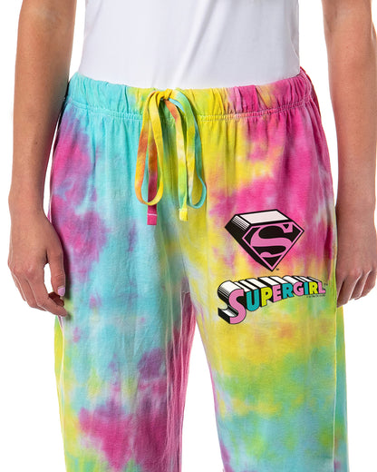 DC Comics Supergirl Jogger Pajama Pants Women's Rainbow Logo Pajamas