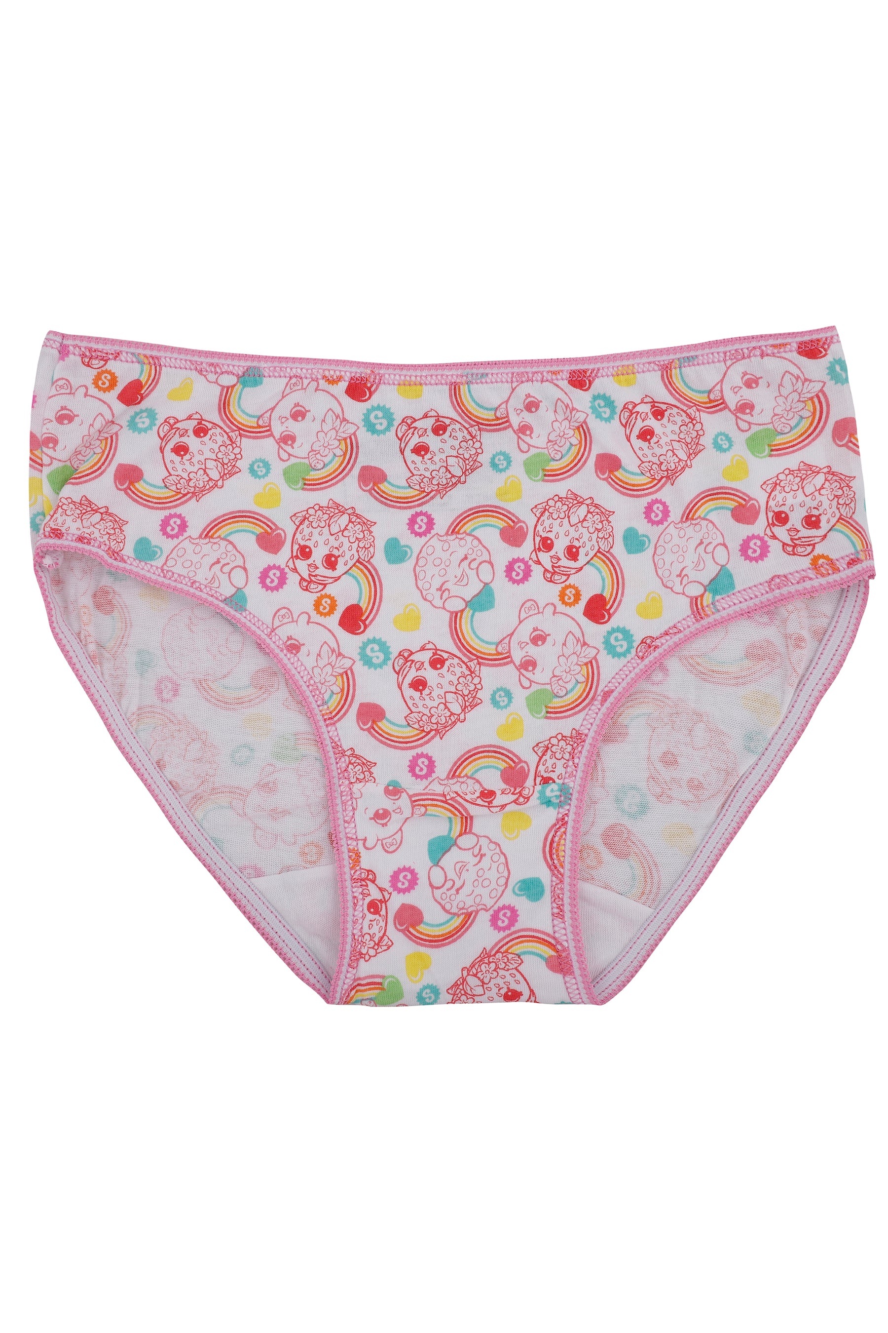 Shopkins Girls' Little Rainbow 3 Pack Brief Underwear Set, Multi, 4 :  : Fashion