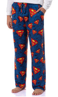 DC Comics Men's Superman Symbol Tossed Print Pajama Pants For Adults