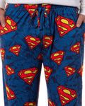 DC Comics Men's Superman Symbol Tossed Print Pajama Pants For Adults