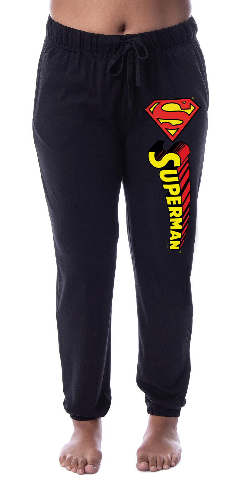 DC Comics Womens' Superman Logo Icon Classic Jogger Sleep Pajama Pants