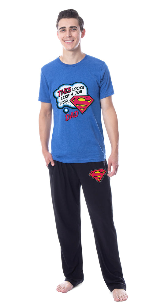 DC Mens' Superman Father's Day This Looks Like A Job For Sleep Pajama Set (XX-Large)