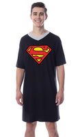 DC Comics Mens' Superman Character Icon Nightgown Sleep Pajama Shirt