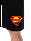 DC Comics Mens' Superman 'S' Logo Icon Character Sleep Pajama Shorts (Large)