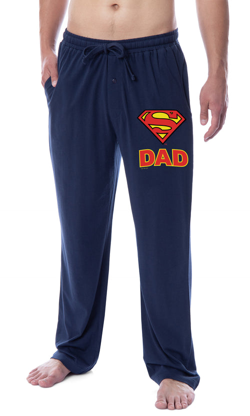 DC Comics Mens' Superman Super Dad Character Father's Day Classic Sleep Pajama Pants