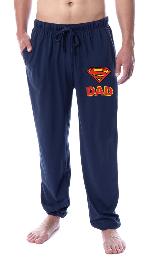 DC Comics Mens' Superman Super Dad Character Father's Day Classic Sleep Jogger Pajama Pants (Medium)