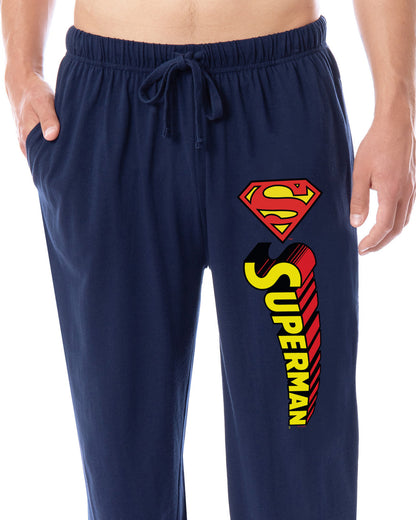 DC Comics Men's Superman Vintage 'S' Logo Sleep Lounge Pajama Pants