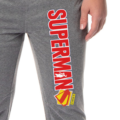 DC Comics Men's Superman 2025 Logo Sleep Jogger Pajama Pants