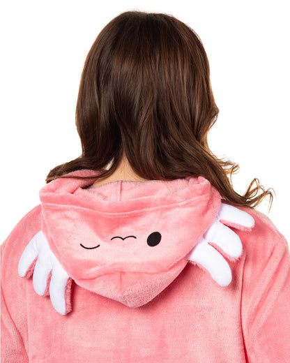 Squishmallows Union Suit Women's Kigurumi Pajama Costume (Axolotl, XXL/XXXL)