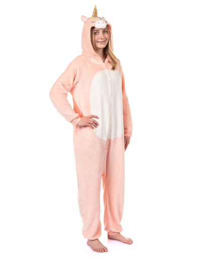 Squishmallows Union Suit Girls' Kigurumi One Piece Pajamas (Unicorn, 14/16)
