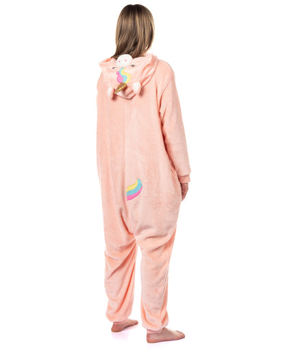 Squishmallows Union Suit Girls' Kigurumi One Piece Pajamas (Unicorn, 10/12)