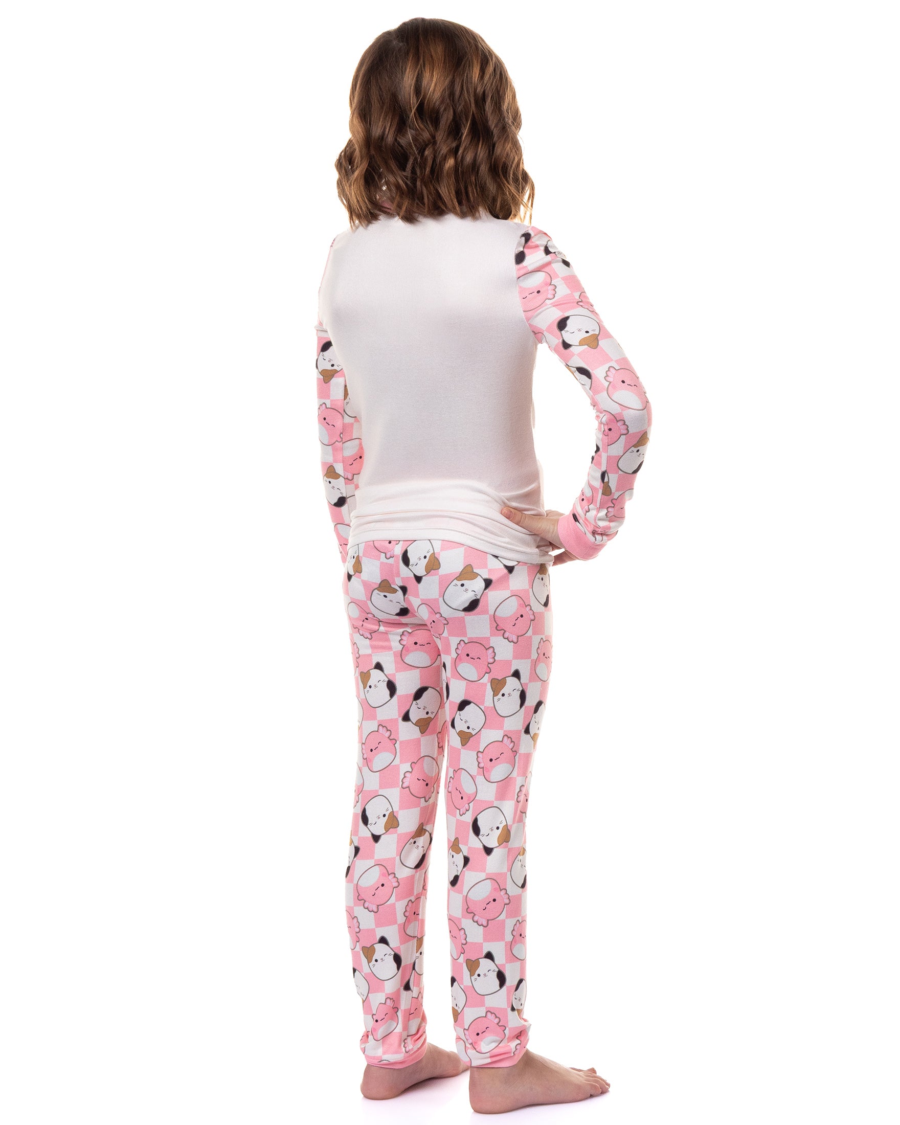 Squishmallows Girls' Love to Squish 2-Piece Tight Fit Pajama Set